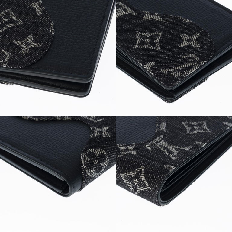Slender Wallet Monogram Denim and Taurillon Leather