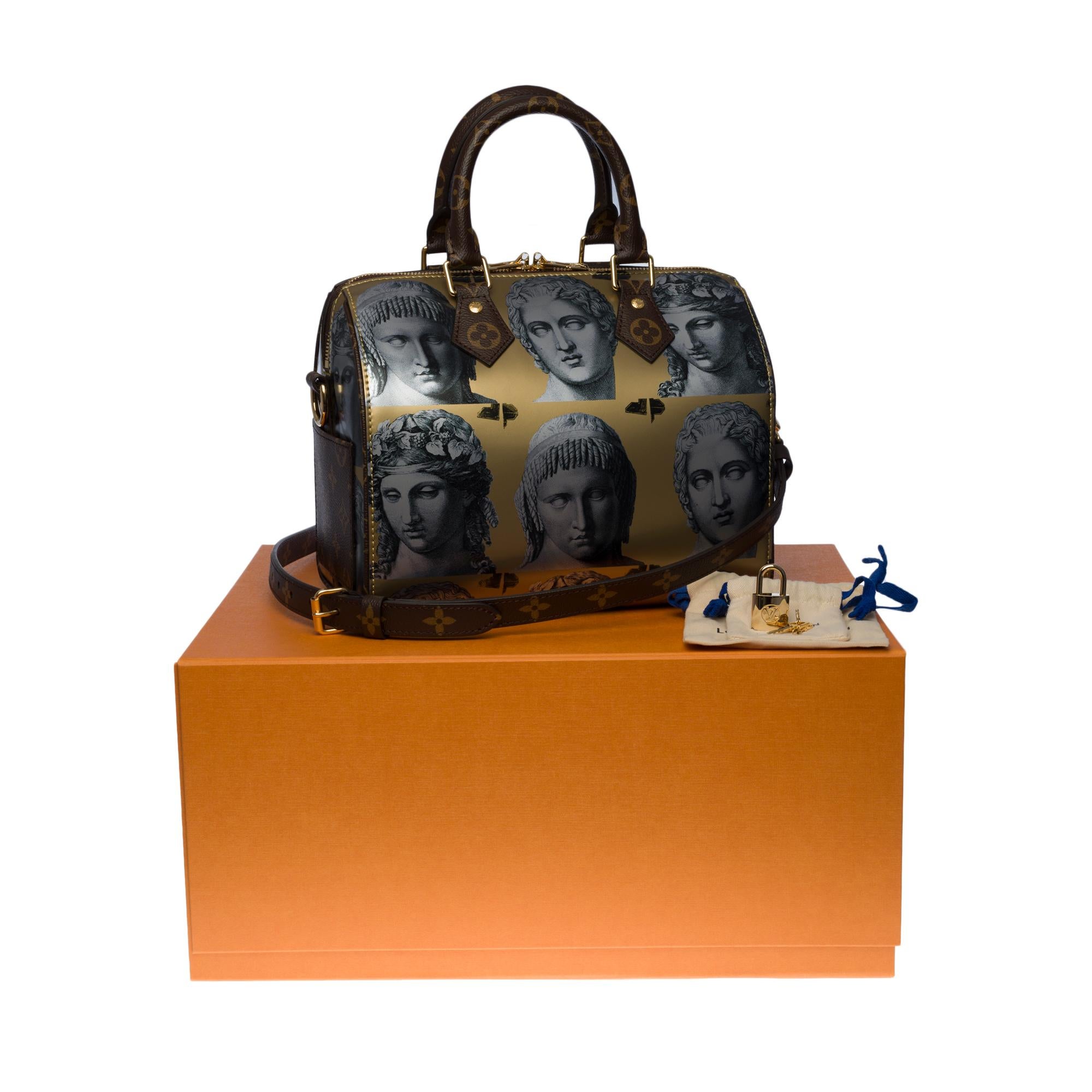 BRAND NEW-Limited edition Louis Vuitton Speedy 25 strap Fornasetti  fw21 3