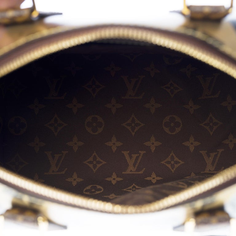 FWRD Renew Louis Vuitton Speedy Bandouliere 25 Teddy Bag in Black