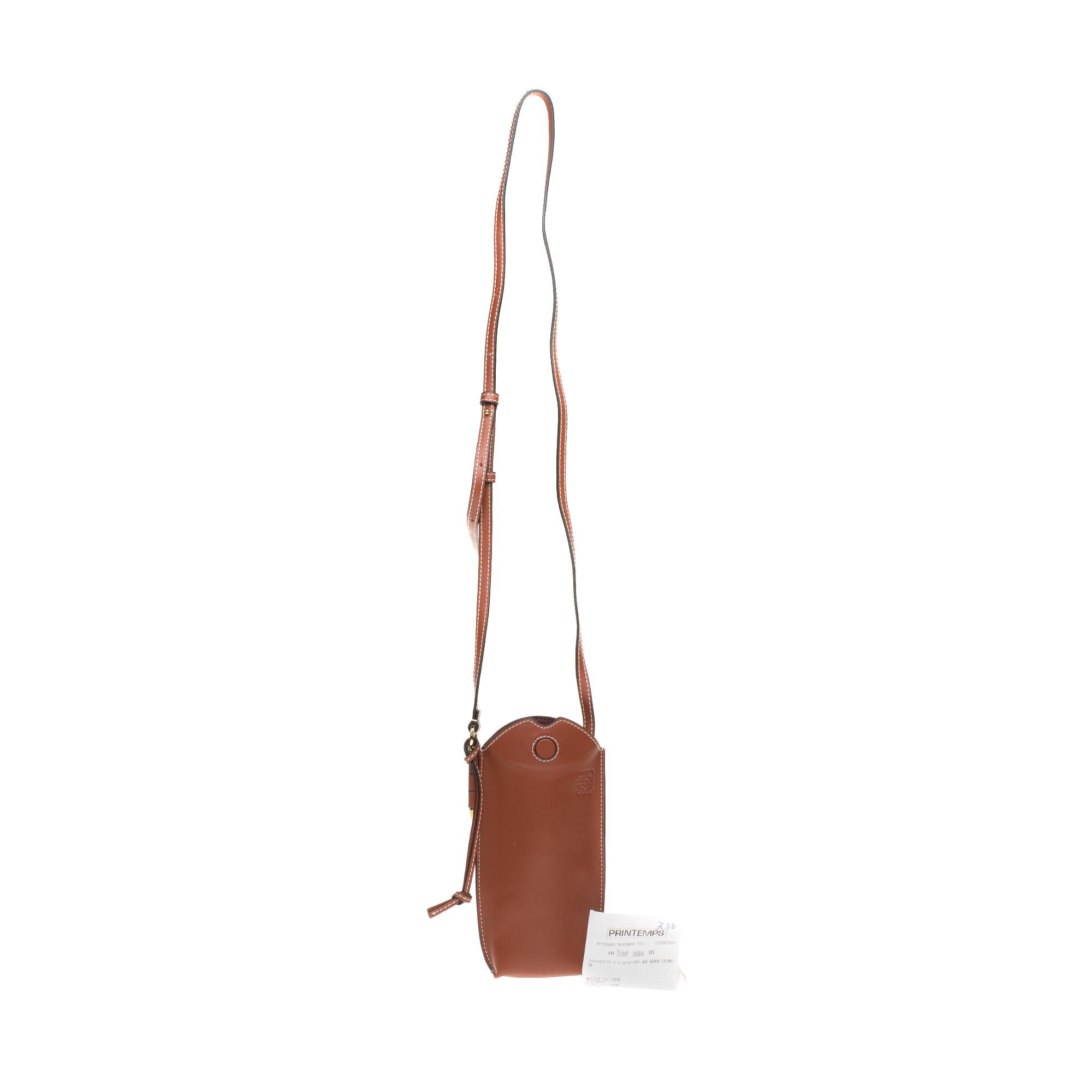 Gate bucket leather crossbody bag Loewe White in Leather - 24360459