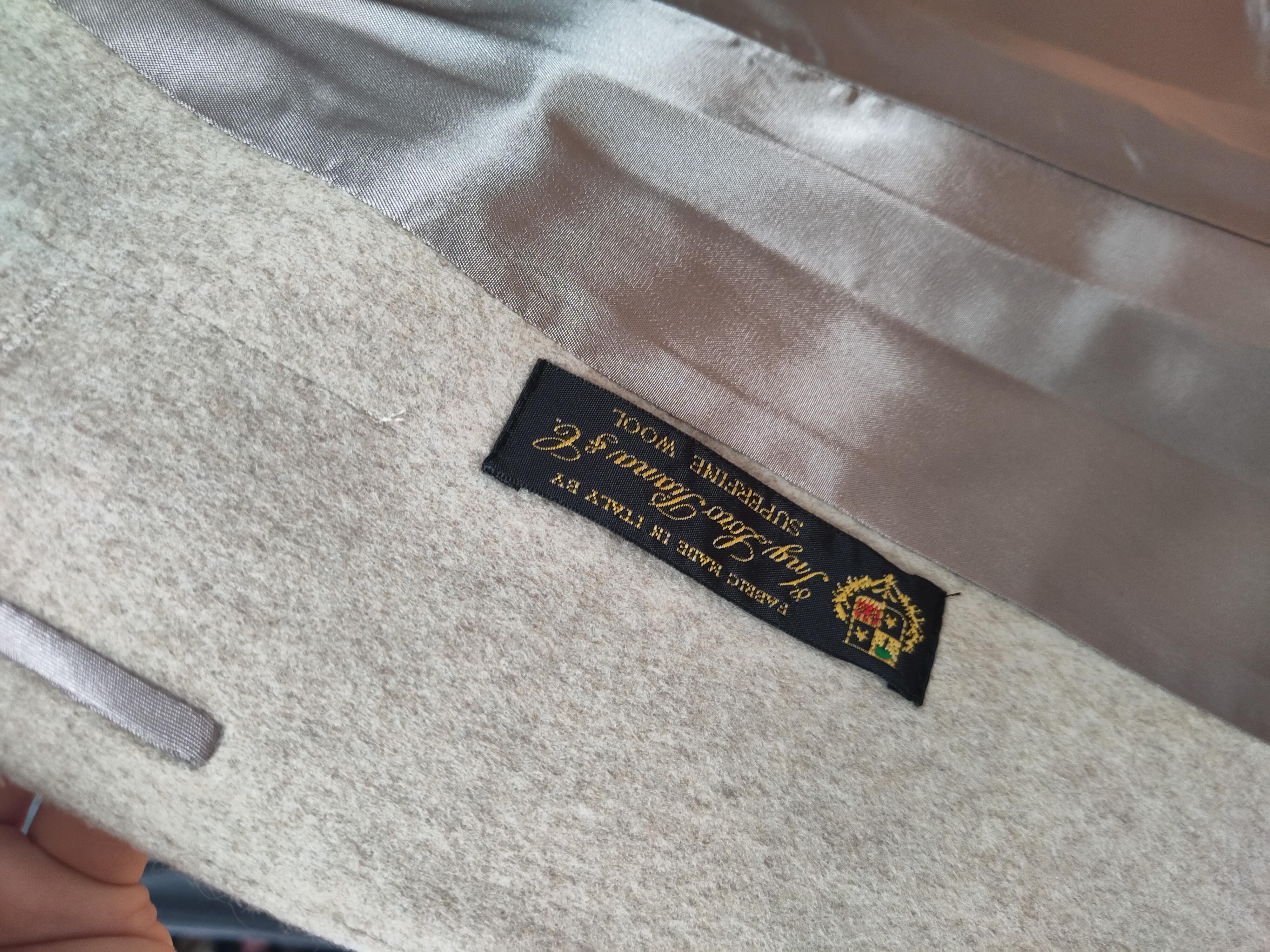 Brand new Loro Piana gray mix wool with fox fur trim 6-8-10-12 For Sale 4