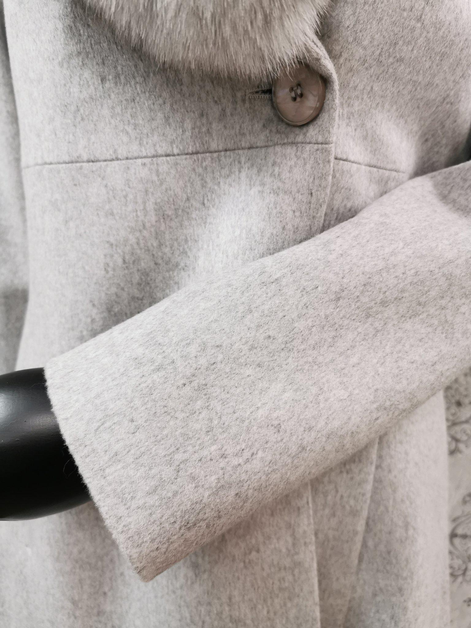 grey coat with fur