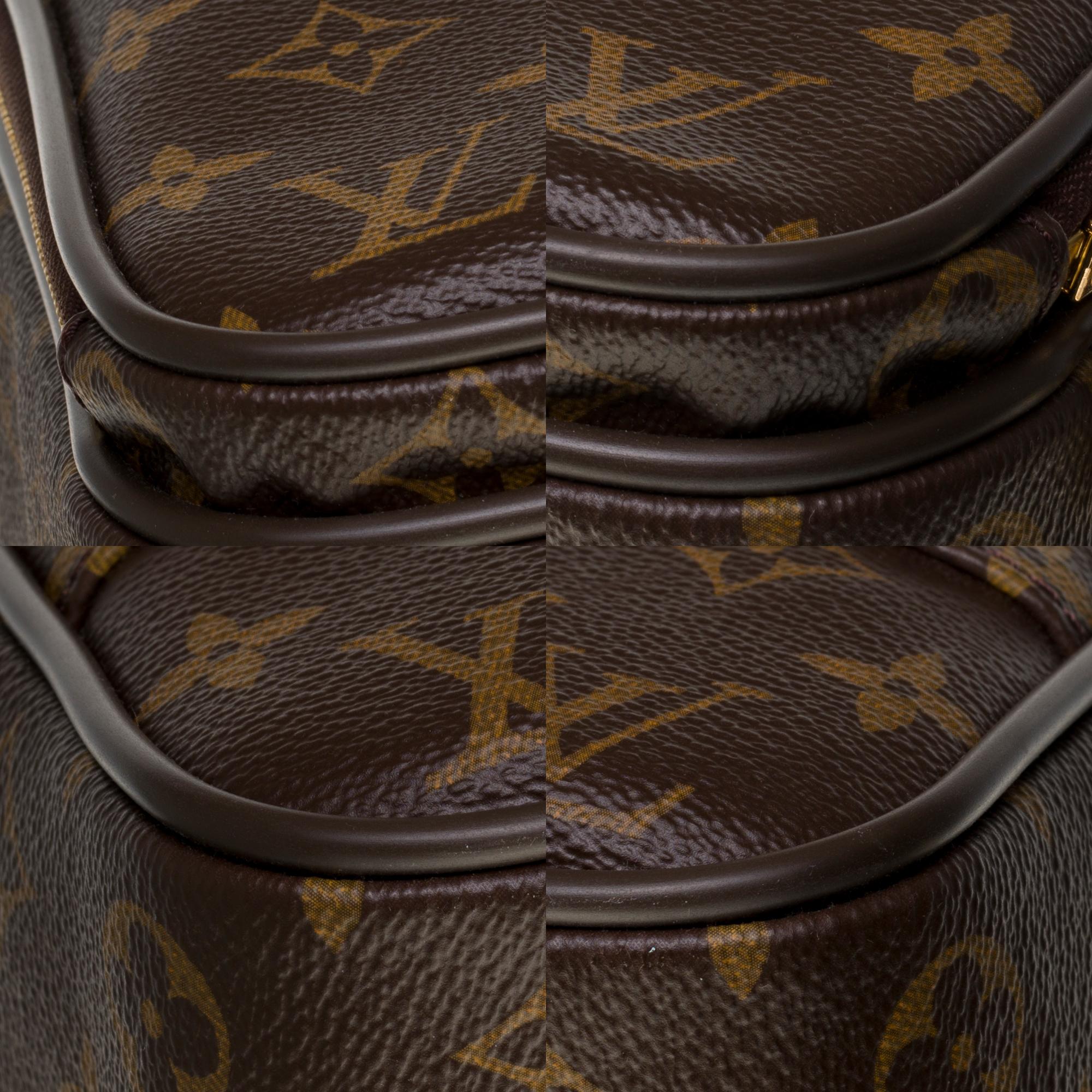 Brand New / Louis Vuitton Alizé Travel bag strap in brown canvas and leather 2