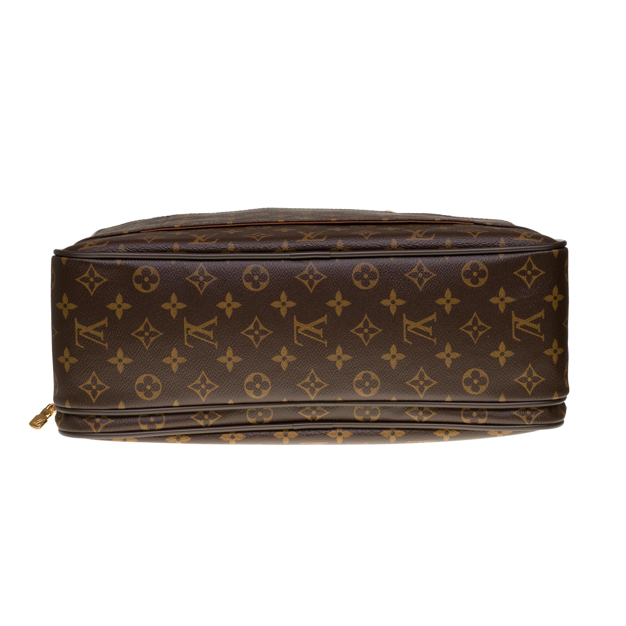 Brand New / Louis Vuitton Alizé Travel bag strap in brown canvas and leather 1
