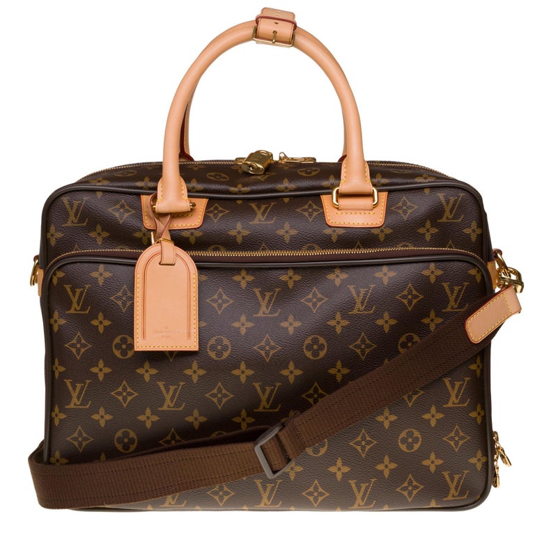 Brand New / Louis Vuitton Alizé Travel bag strap in brown canvas and leather  at 1stDibs