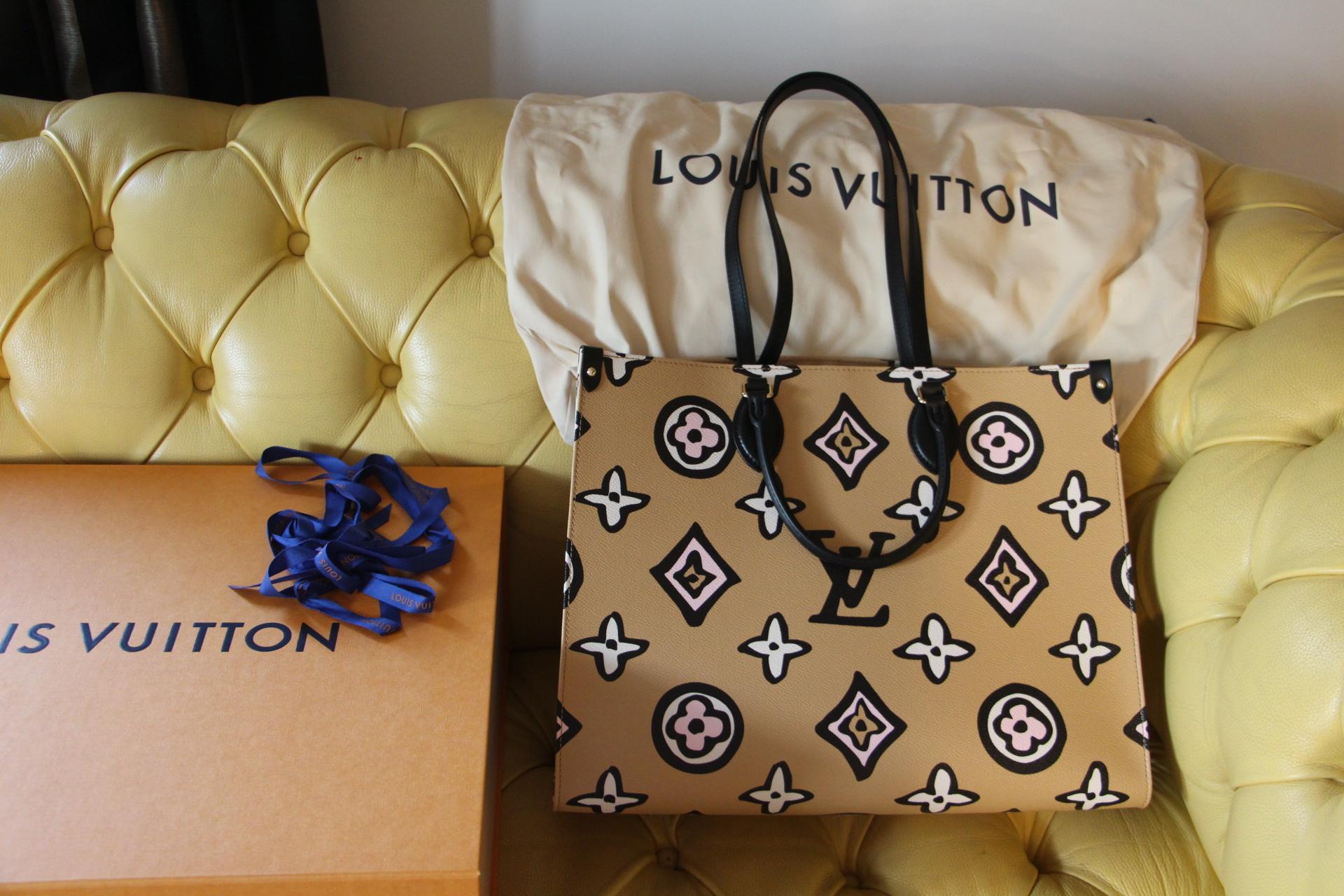 Brand New Louis Vuitton Arizona Beige Onthego Wild at Heart Bag, 2021 Special Ed 7