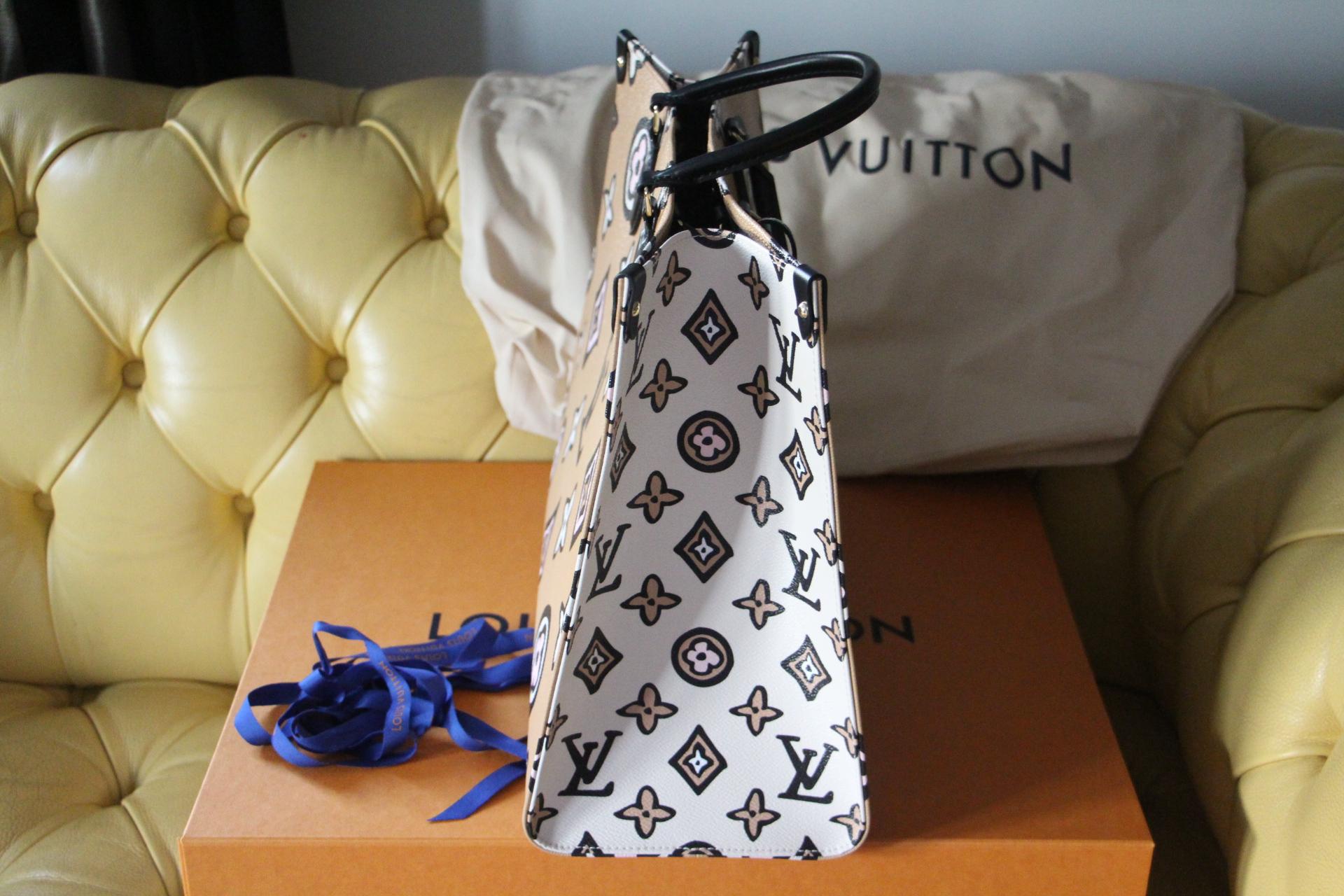 Louis Vuitton Limited Edition Creme Wild at Heart Monogram Canvas Onthego GM  Bag - Yoogi's Closet
