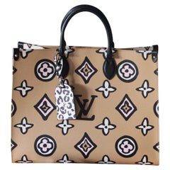 Brand New Louis Vuitton Arizona Beige Onthego Wild at Heart Bag, 2021 Special Ed