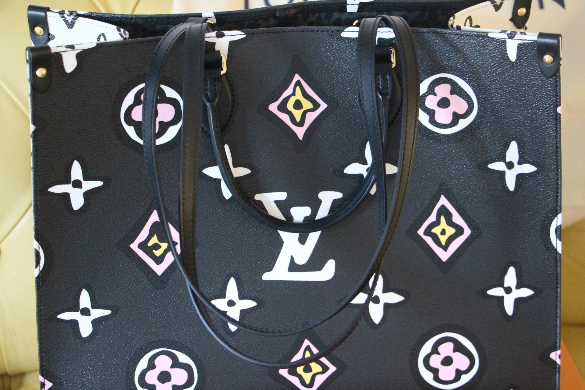 Nuova borsa Louis Vuitton nera Onthego Wild at Heart, Edizione Speciale 2021 5