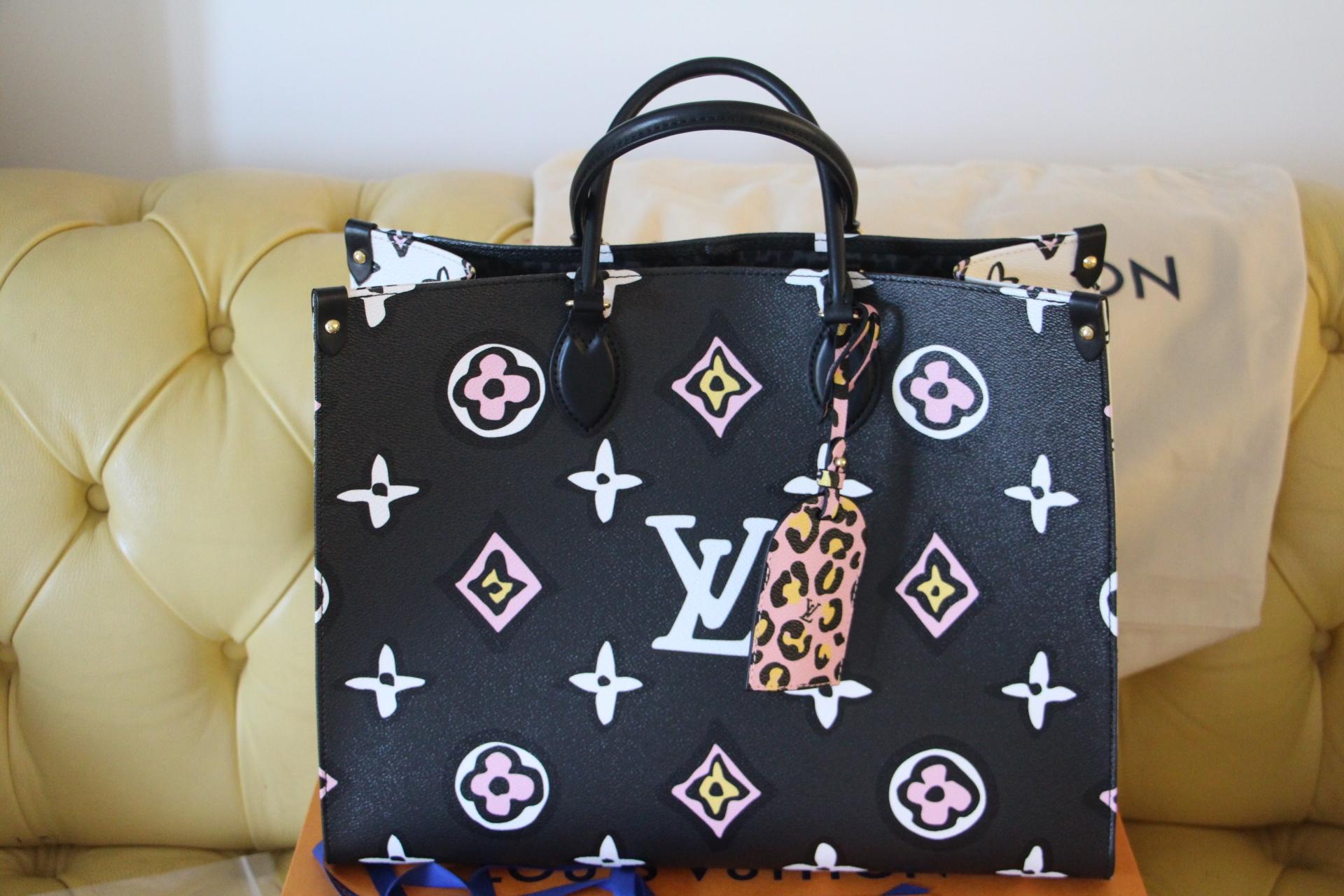 Nuova borsa Louis Vuitton nera Onthego Wild at Heart, Edizione Speciale 2021 10