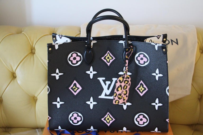 Brand New Louis Vuitton Black Onthego Wild at Heart Bag, 2021 Special  Edition