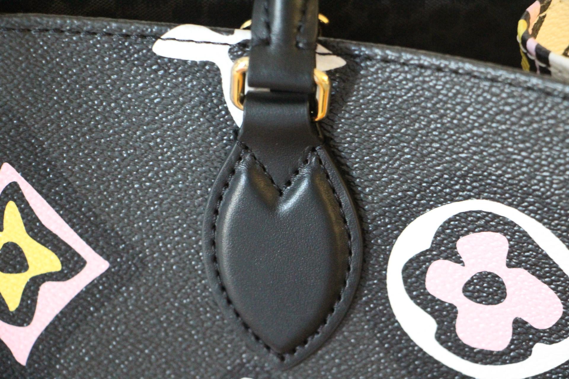 Nuova borsa Louis Vuitton nera Onthego Wild at Heart, Edizione Speciale 2021 2