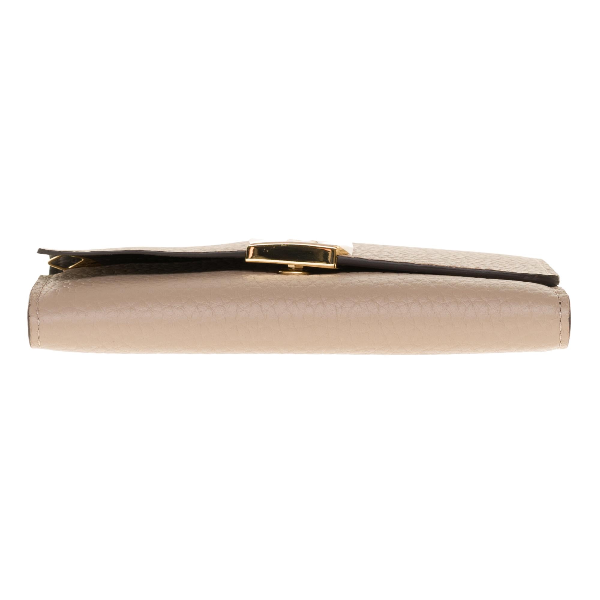 Brand New Louis Vuitton Capucines Compact Wallet in Galet Taurillon leather 1