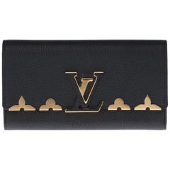 Brand New Louis Vuitton Capucines GM Wallet in black Taurillon leather 