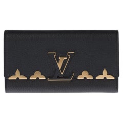 Brand New Louis Vuitton Capucines GM Wallet in black Taurillon leather 