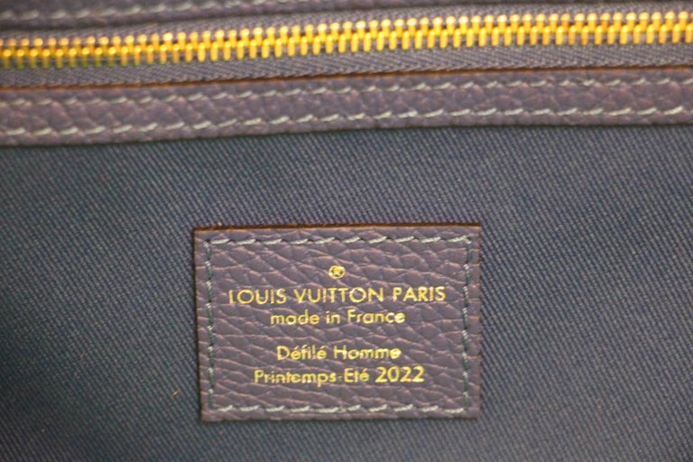Brand New Louis Vuitton Keepall 50B Taurillon Illusion Blue/Green ,Virgil Abloh For Sale 14