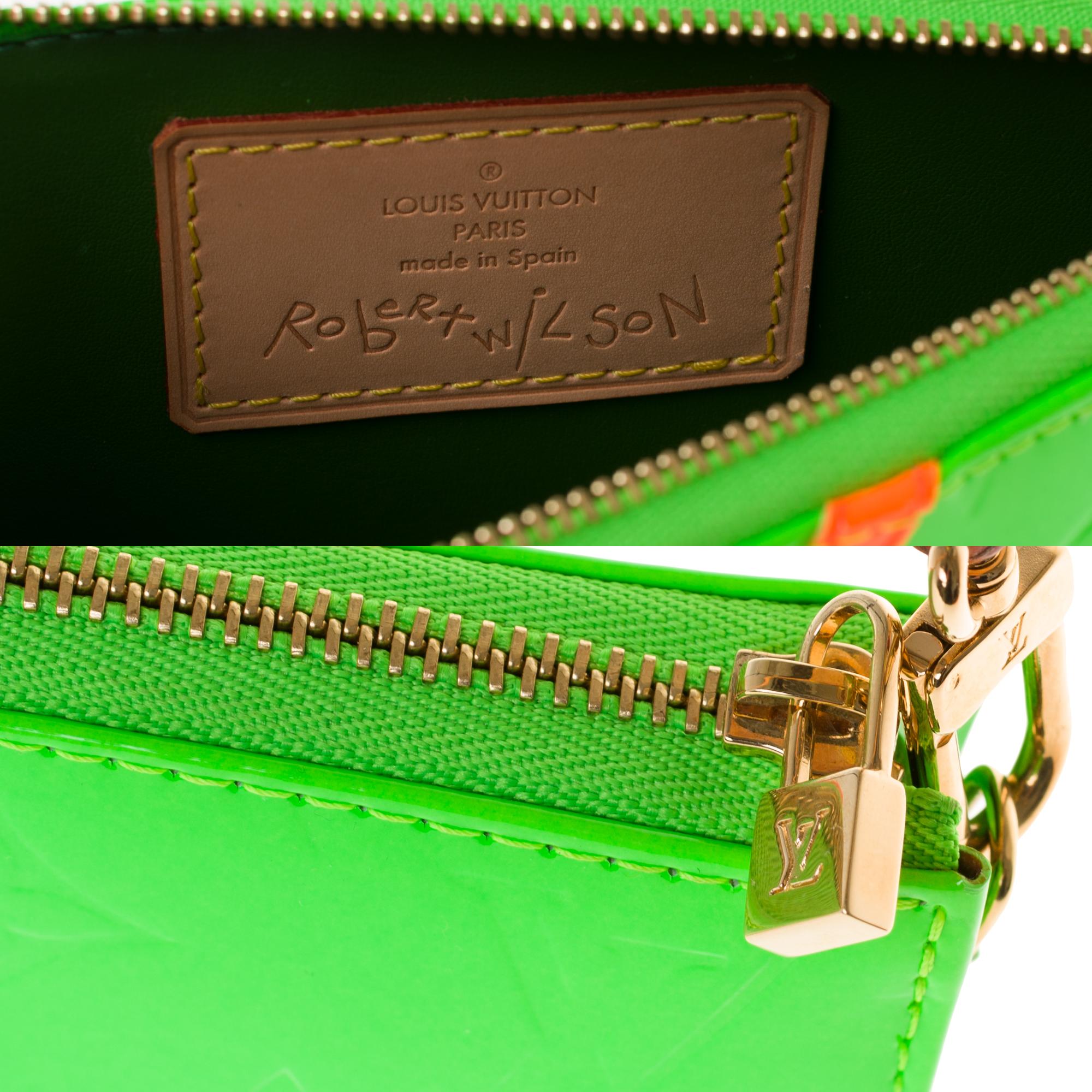 Green Brand New Louis Vuitton Lexington limited edition Pouch in green patent leather