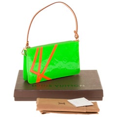 Brand New Louis Vuitton Lexington limited edition Pouch in green patent leather