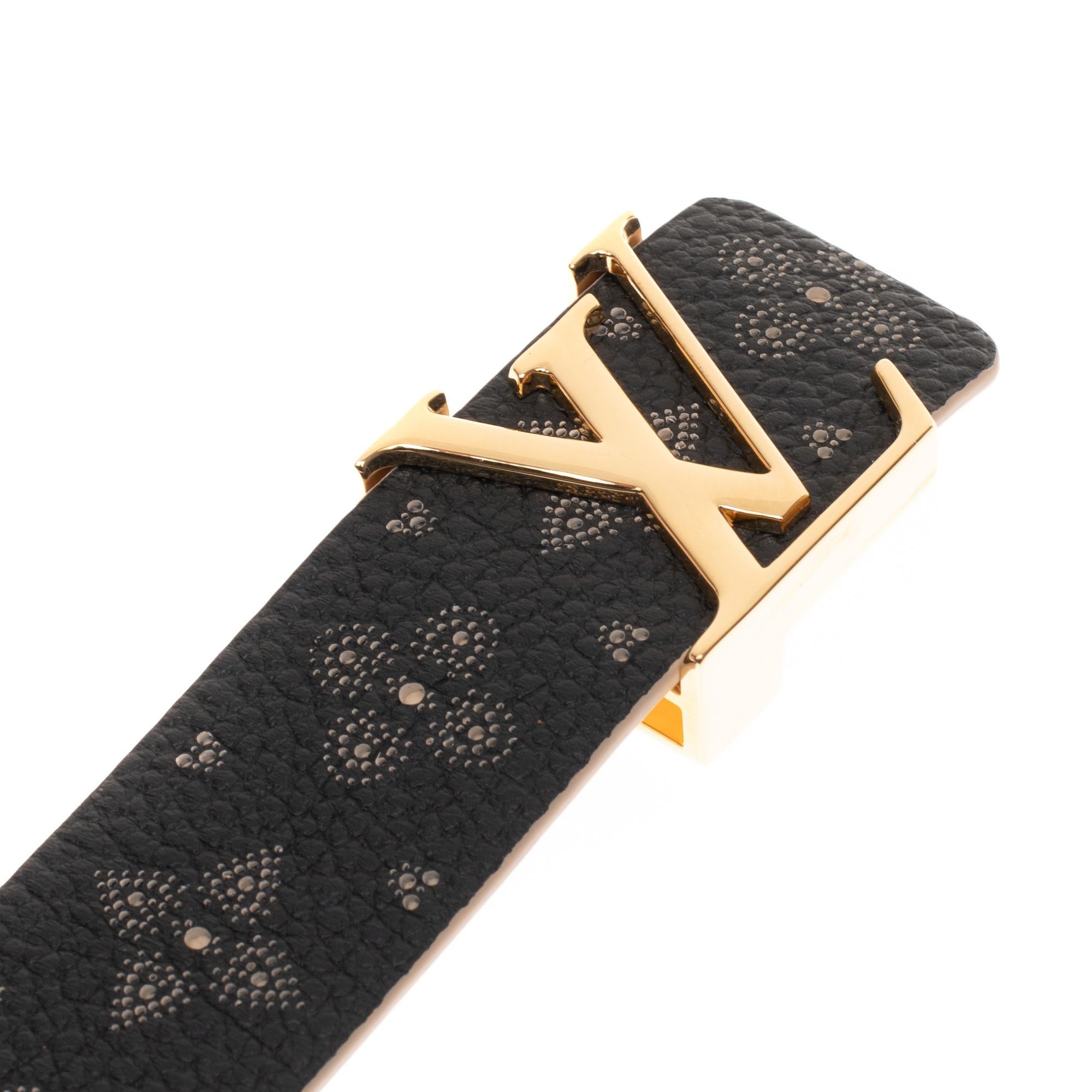 Brand new Louis Vuitton limited edition belt for woman in black taurillon 85cm 1