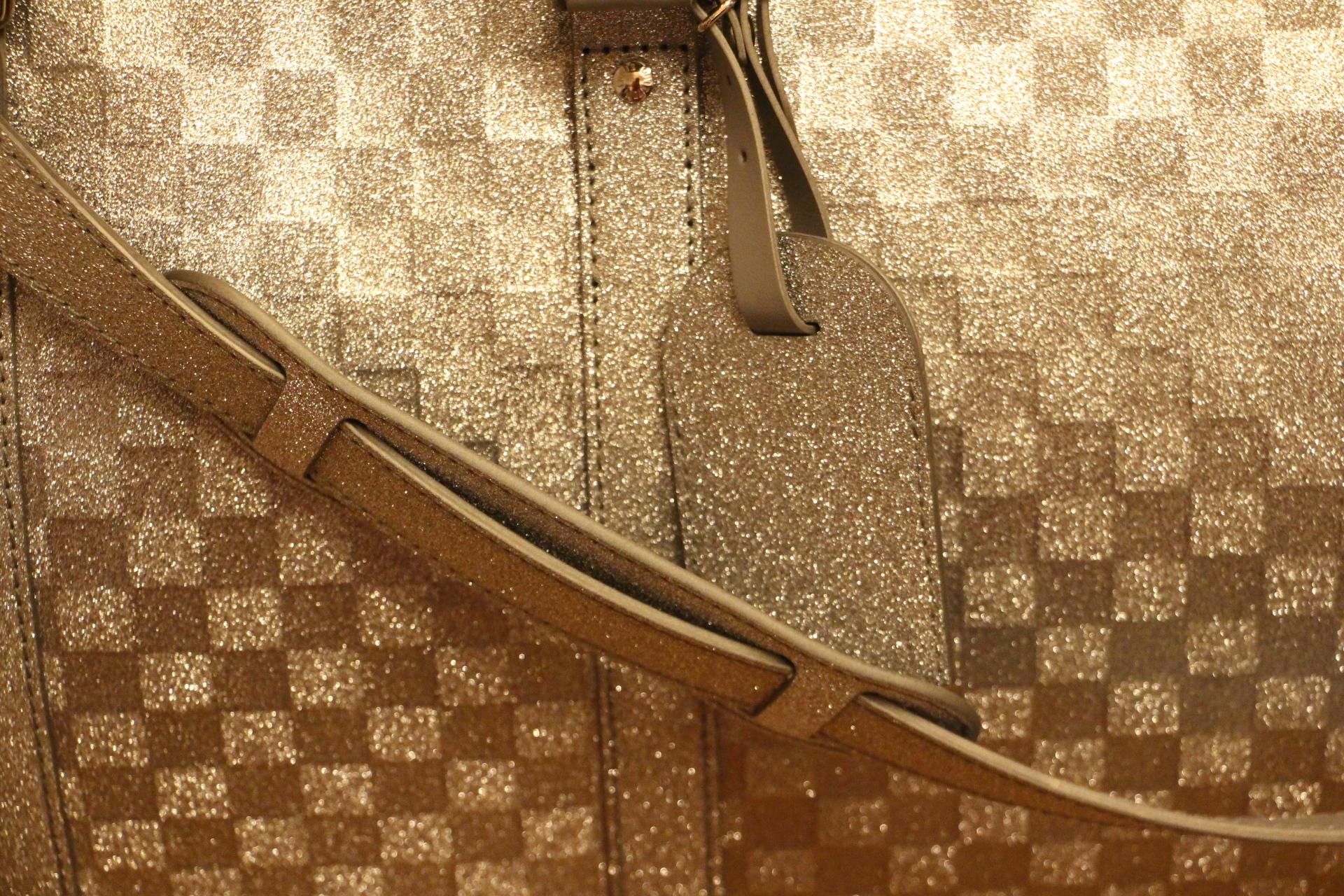 Women's or Men's Brand New Louis Vuitton Silver Glitter Keepall 50 Bandouliere by Virgil Abloh