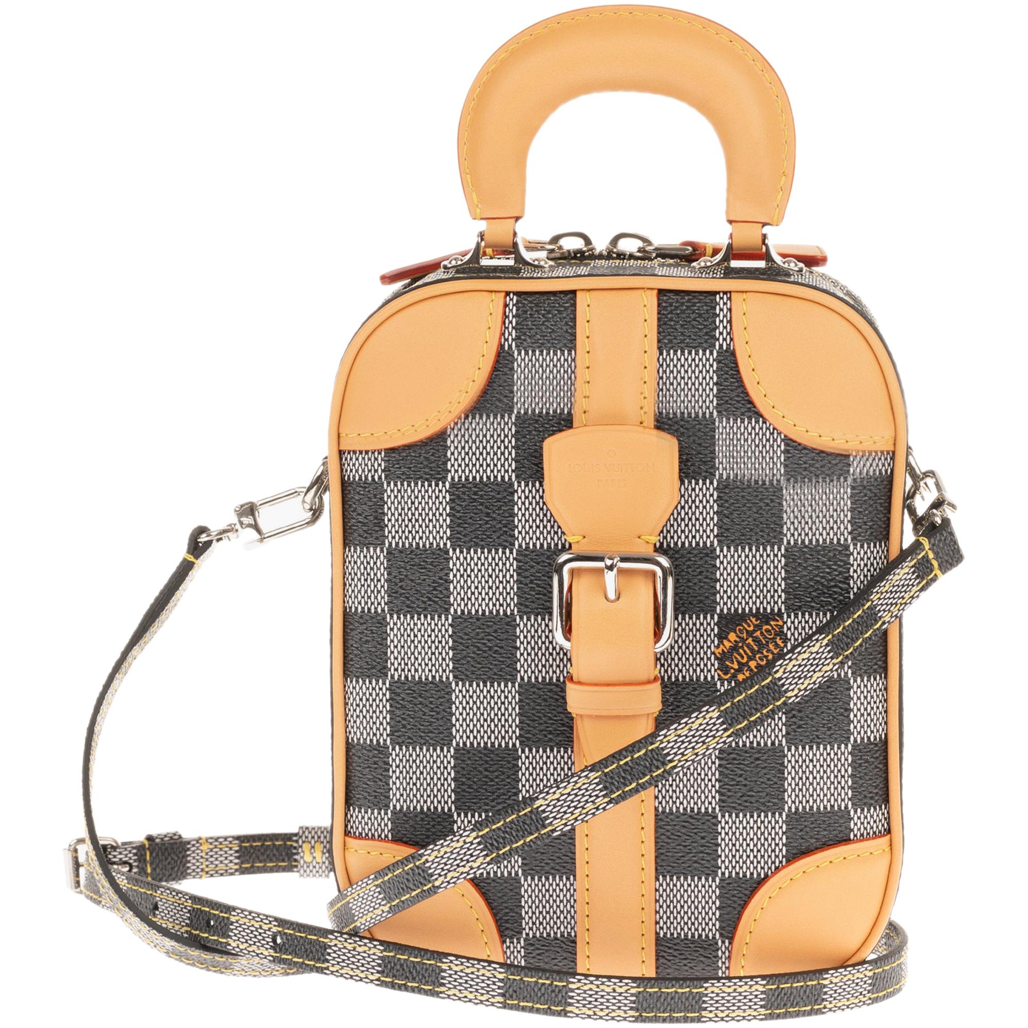BRAND NEW Louis Vuitton Vertical Mini Suitcase shoulder bag in damier