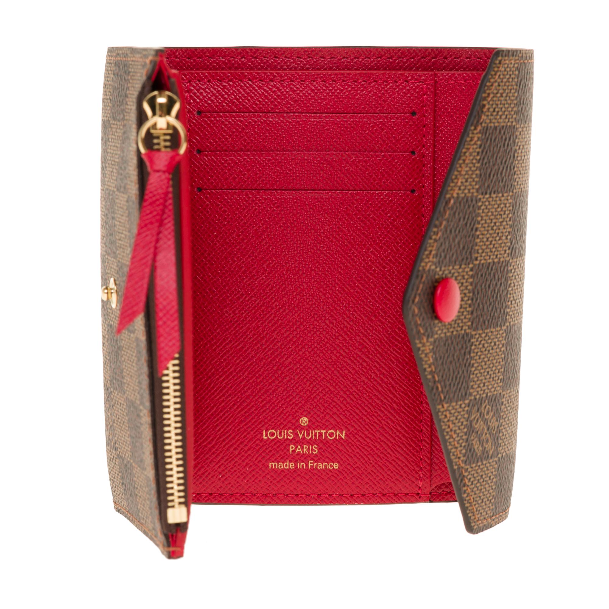 Brown Brand New Louis Vuitton Victorine Wallet in brown damier canvas