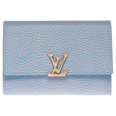 LV Capucines Kompaktes Portemonnaie aus lila Taurillon-Leder, brandneu