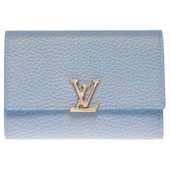 Brand New LV Capucines Compact Wallet in lilac Taurillon leather 