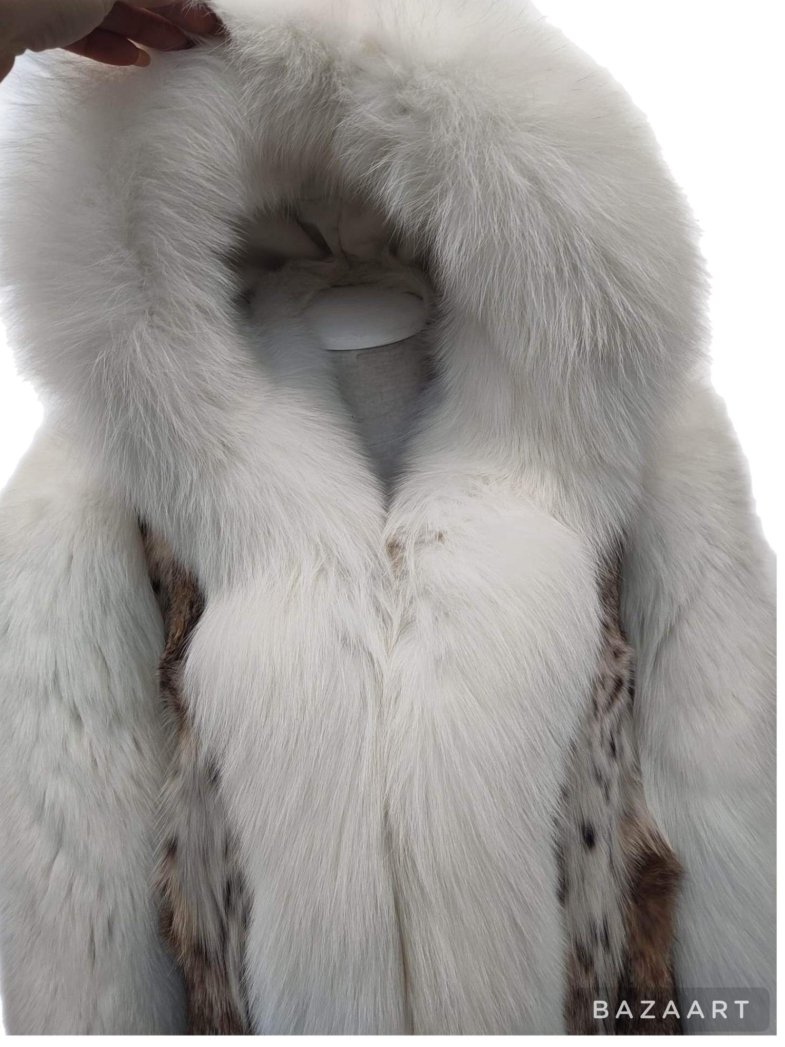 Manteau lynx neuf, taille 14 L en vente 2