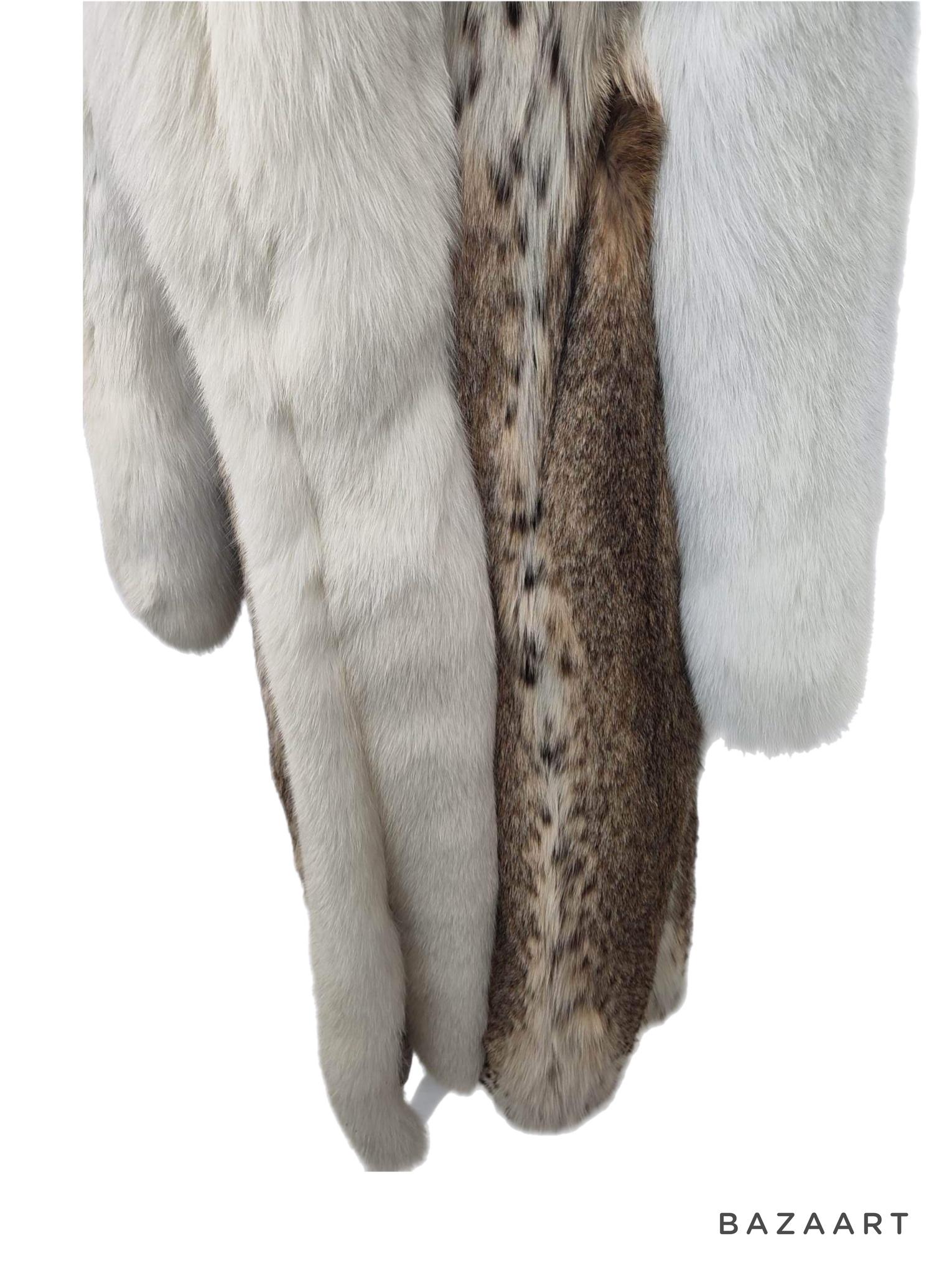Manteau lynx neuf, taille 14 L en vente 5