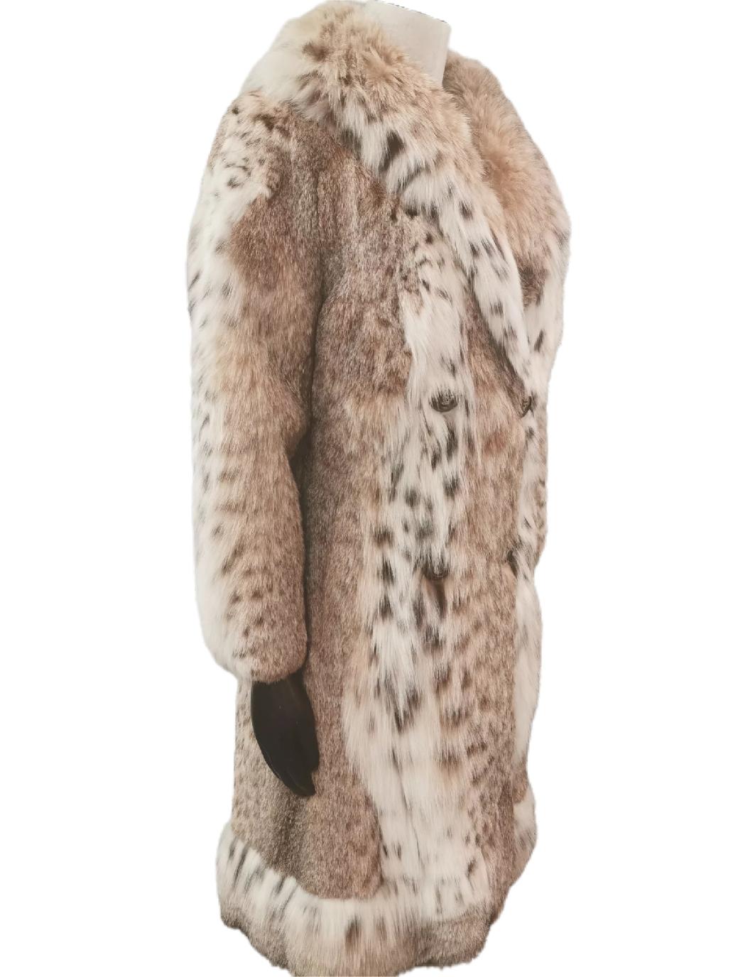 faux lynx fur coat