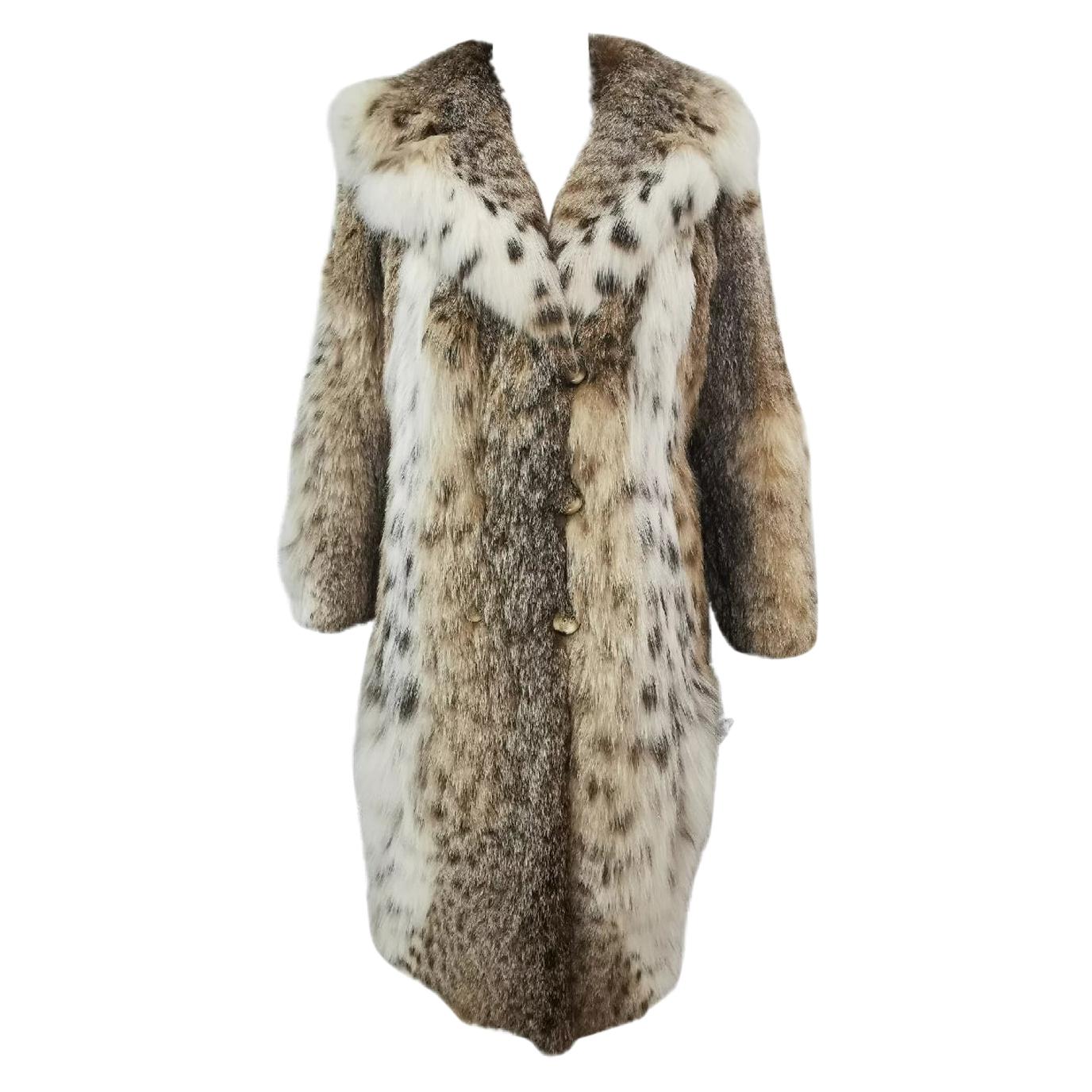 Brand new Bobcat lynx fur coat size 4-6