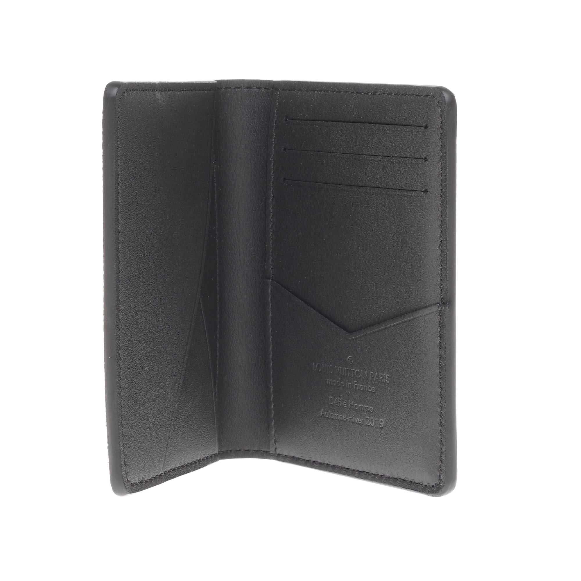 Brand new- Men FW's 2019-Sold out-Wallet in black Taïga leather and rainbow In New Condition In Paris, IDF