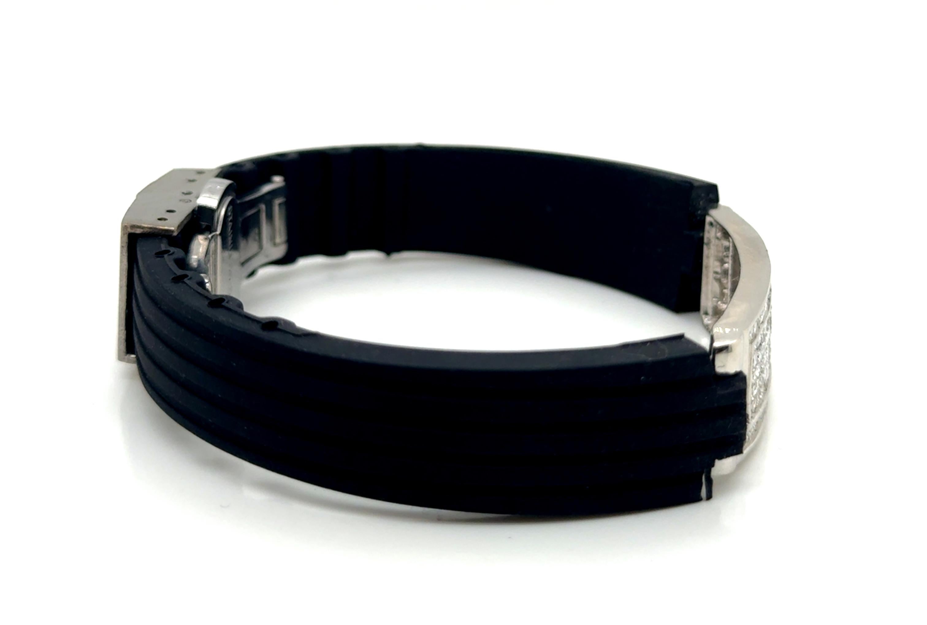 Women's or Men's Brand New Mens Ladys 5ct Princess Cut Diamond Bling Bracelet 7 inch 14K For Sale
