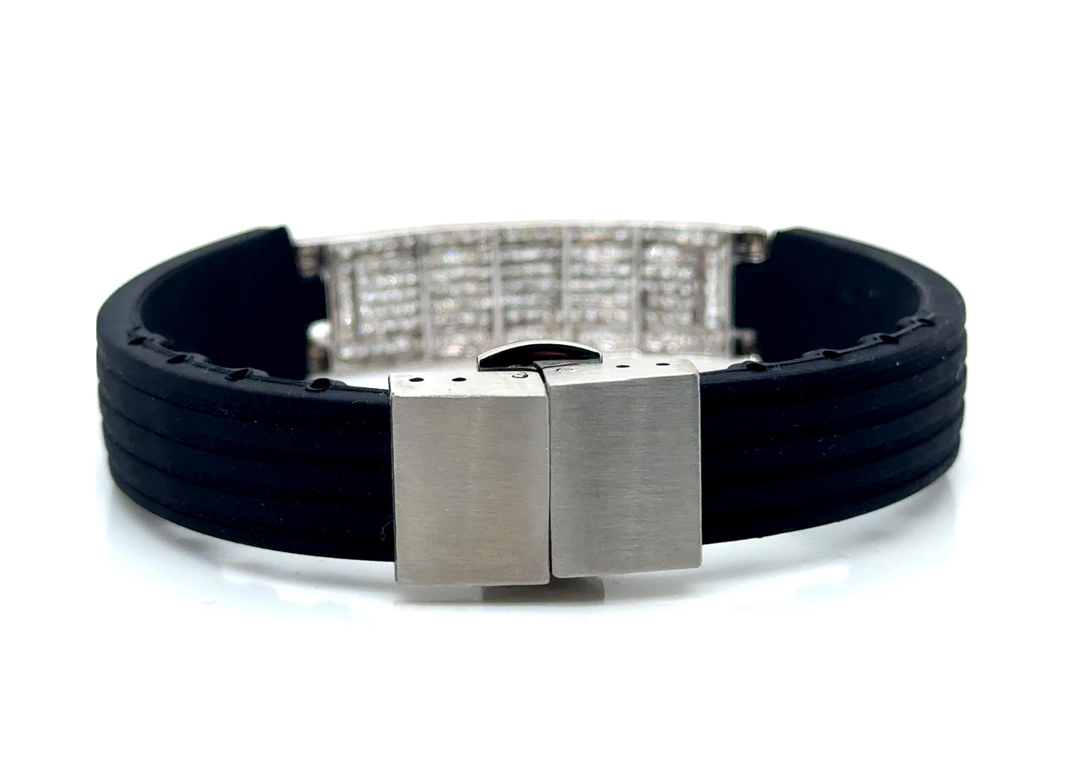 Brand New Mens Ladys 5ct Princess Cut Diamond Bling Bracelet 7 inch 14K For Sale 2
