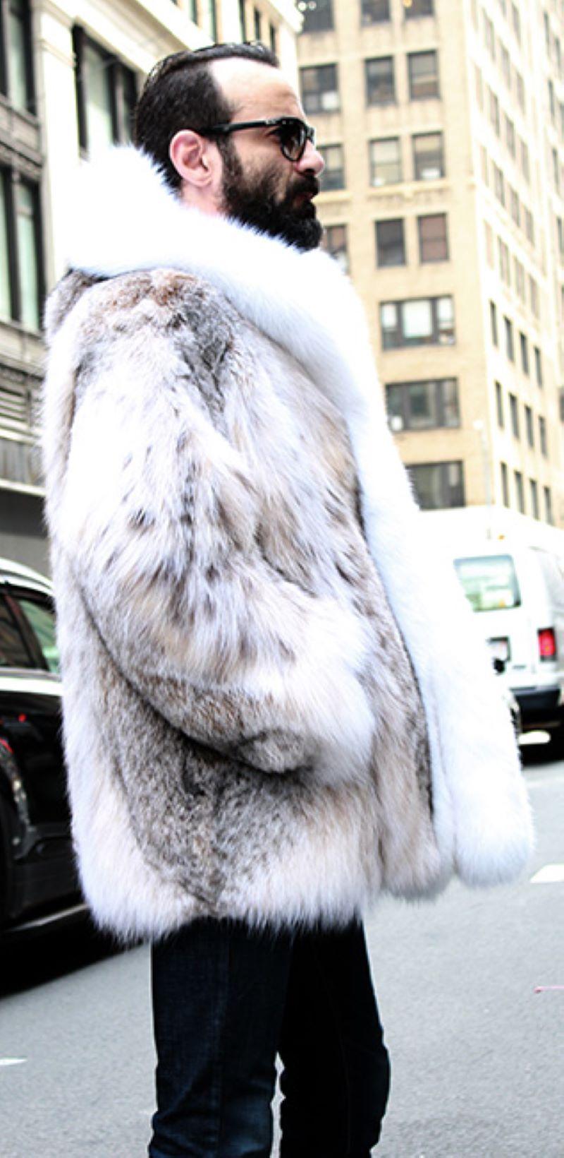 mens lynx fur coat