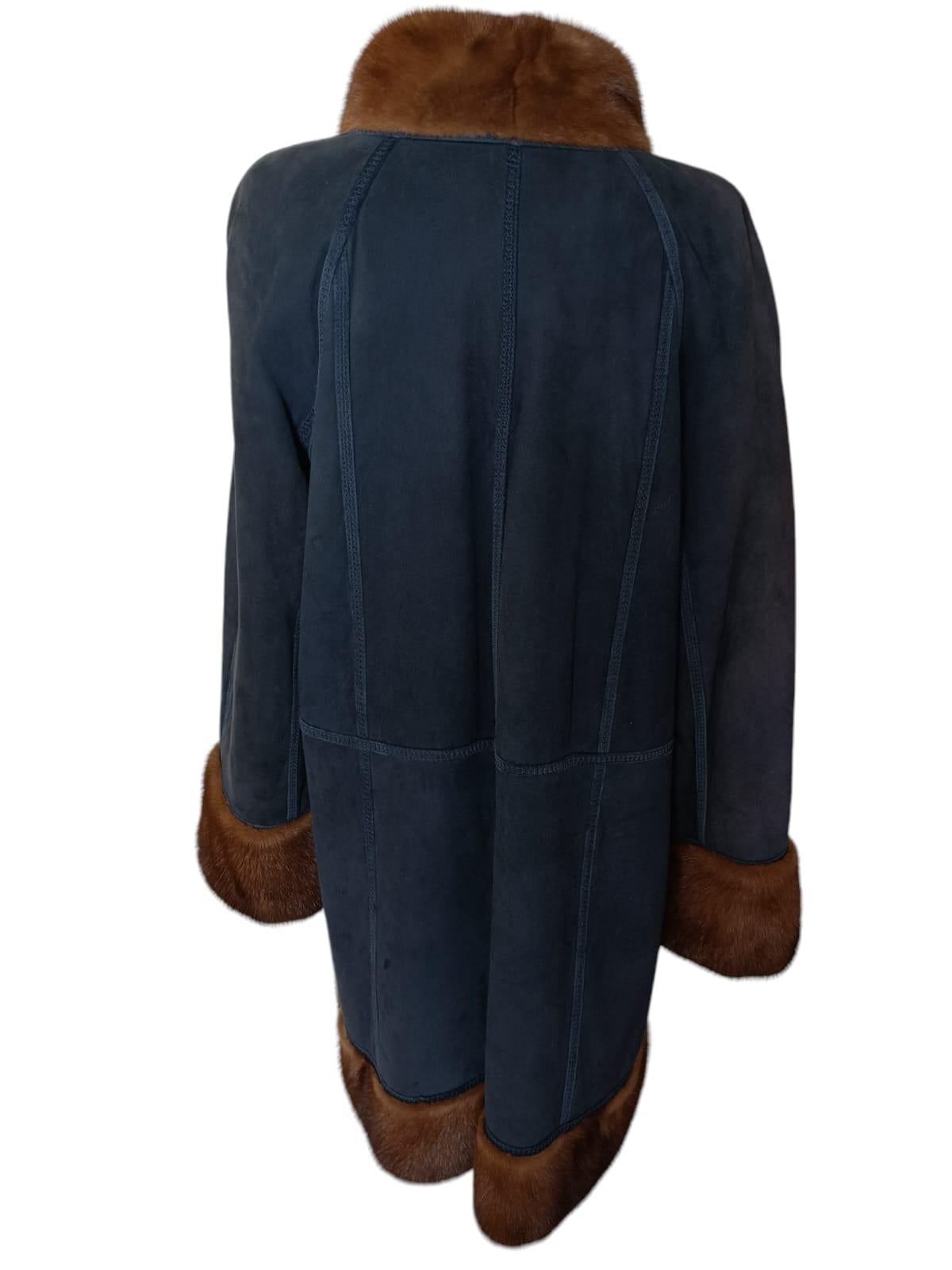 Nuovo Cappotto in pelliccia di visone reversibile taglia 10 (M) in vendita 5
