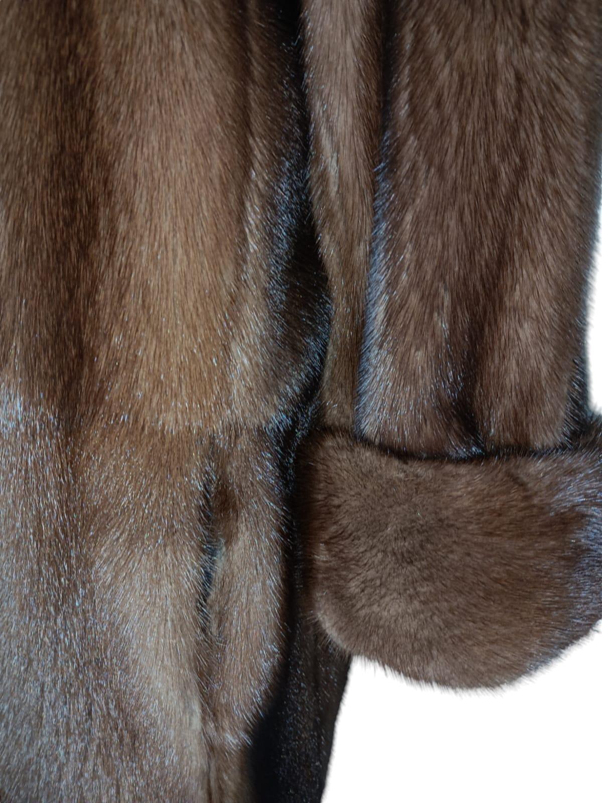 Nuovo Cappotto in pelliccia di visone reversibile taglia 10 (M) in vendita 7