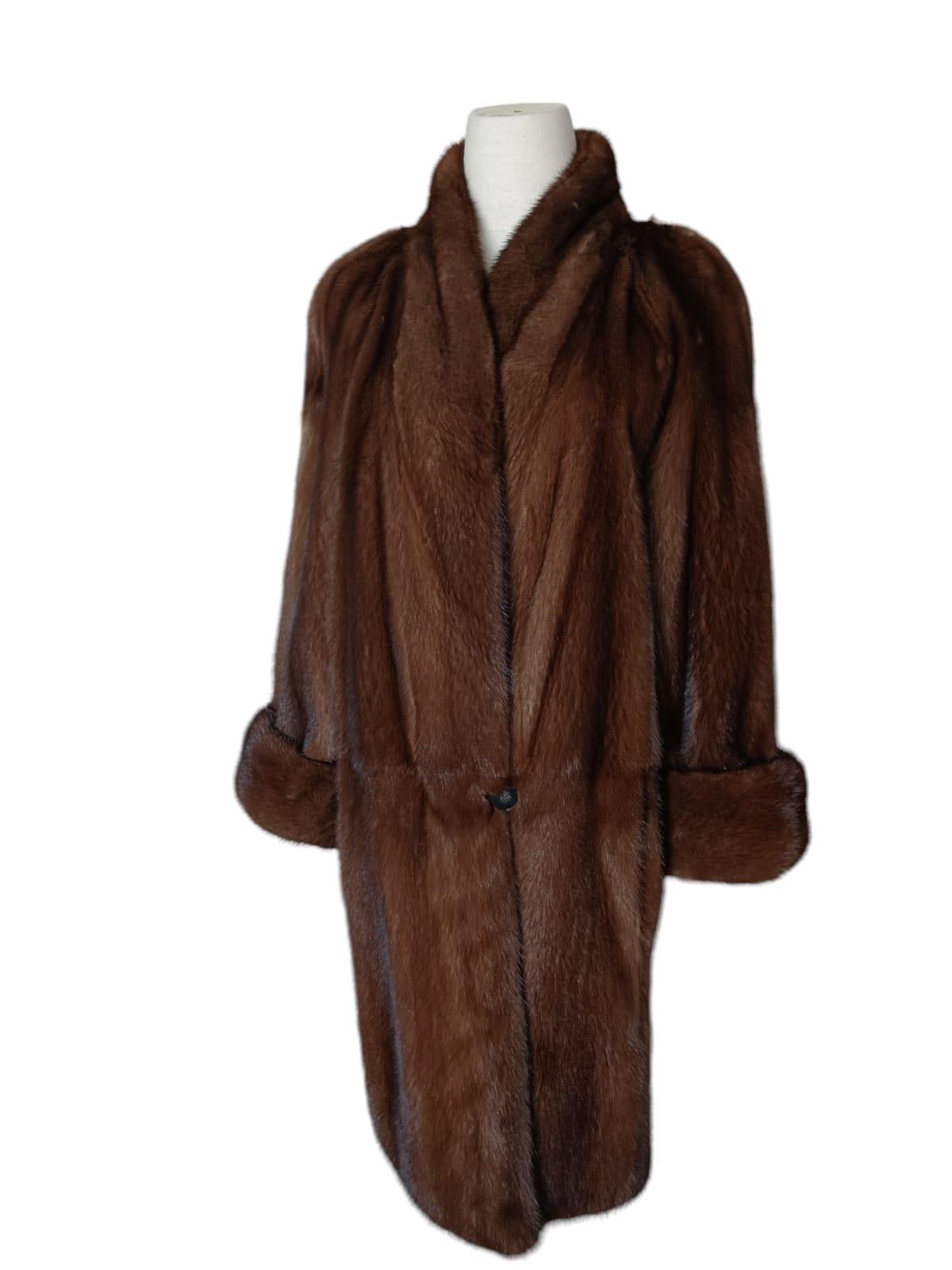Nuovo Cappotto in pelliccia di visone reversibile taglia 10 (M) in vendita 10