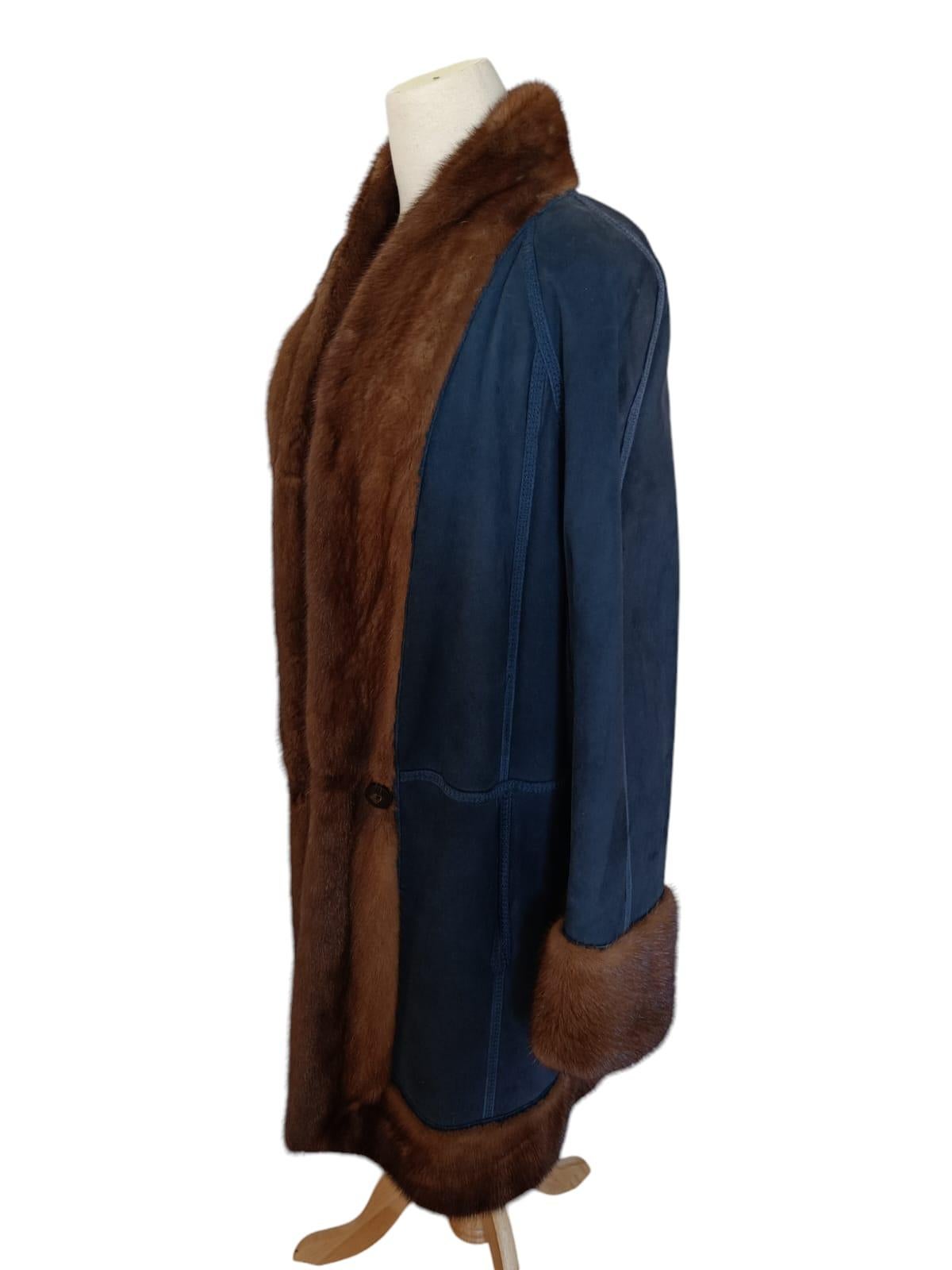 Nuovo Cappotto in pelliccia di visone reversibile taglia 10 (M) in vendita 1