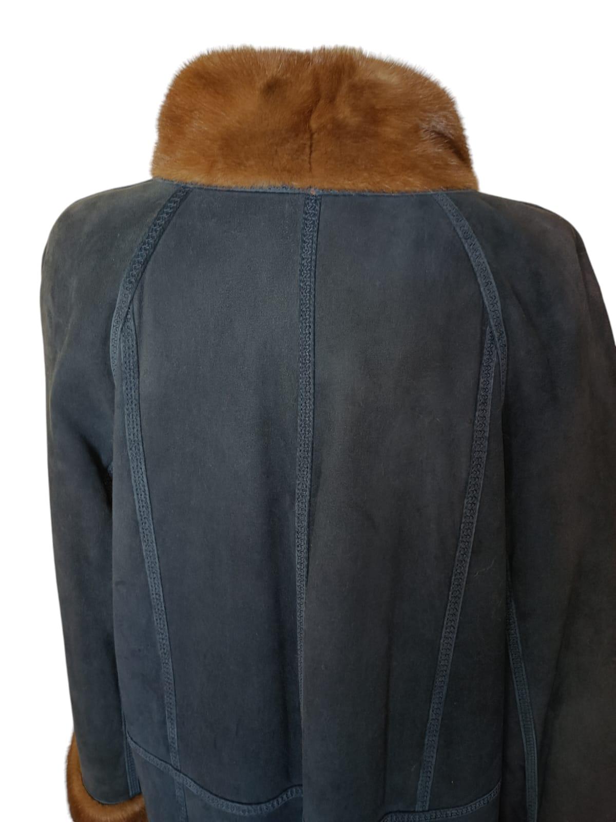Nuovo Cappotto in pelliccia di visone reversibile taglia 10 (M) in vendita 3