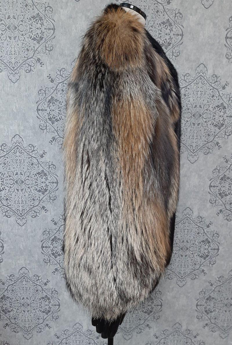 fox fur coat with head