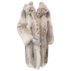 Brandneuer Montana Luchs Pelzmantel mit abnehmbarer Kapuze Größe 14 L