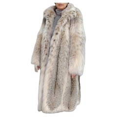 Brand new lightweight lynx fur coat with detachable hood size 14 L