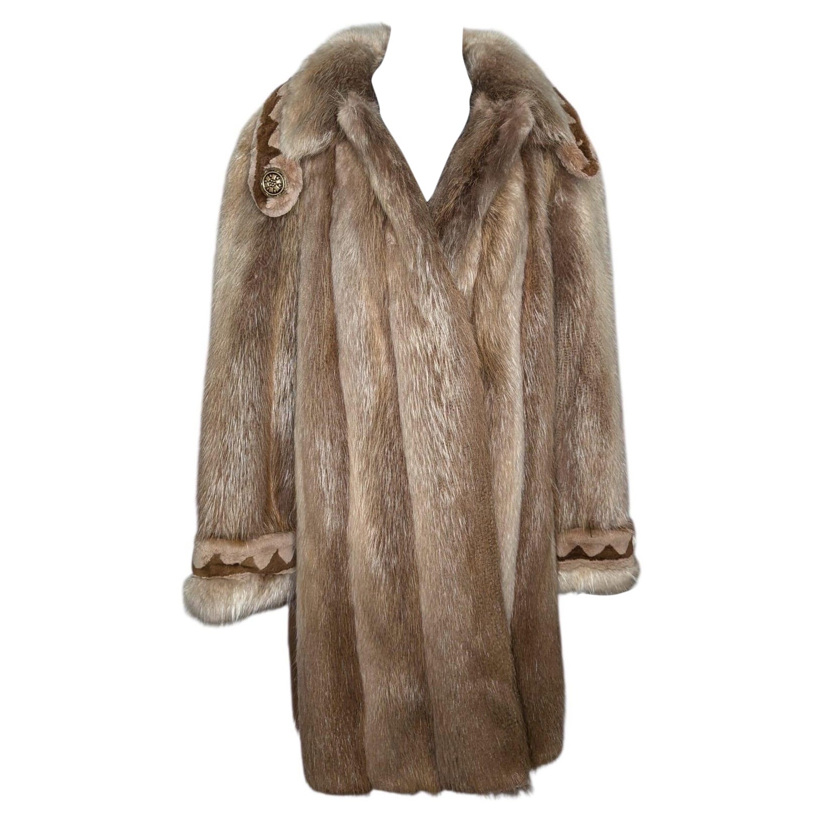 Brand new natural beaver Fur Coat (Size 12/L)