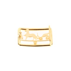Brand new & New collection Hermes Calèche shiny Gold Belt Buckle !