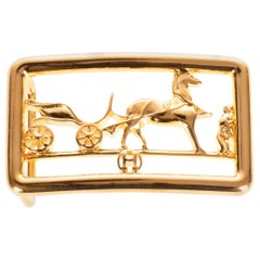 Brand new & New collection Hermes Calèche shiny Gold Belt Buckle !