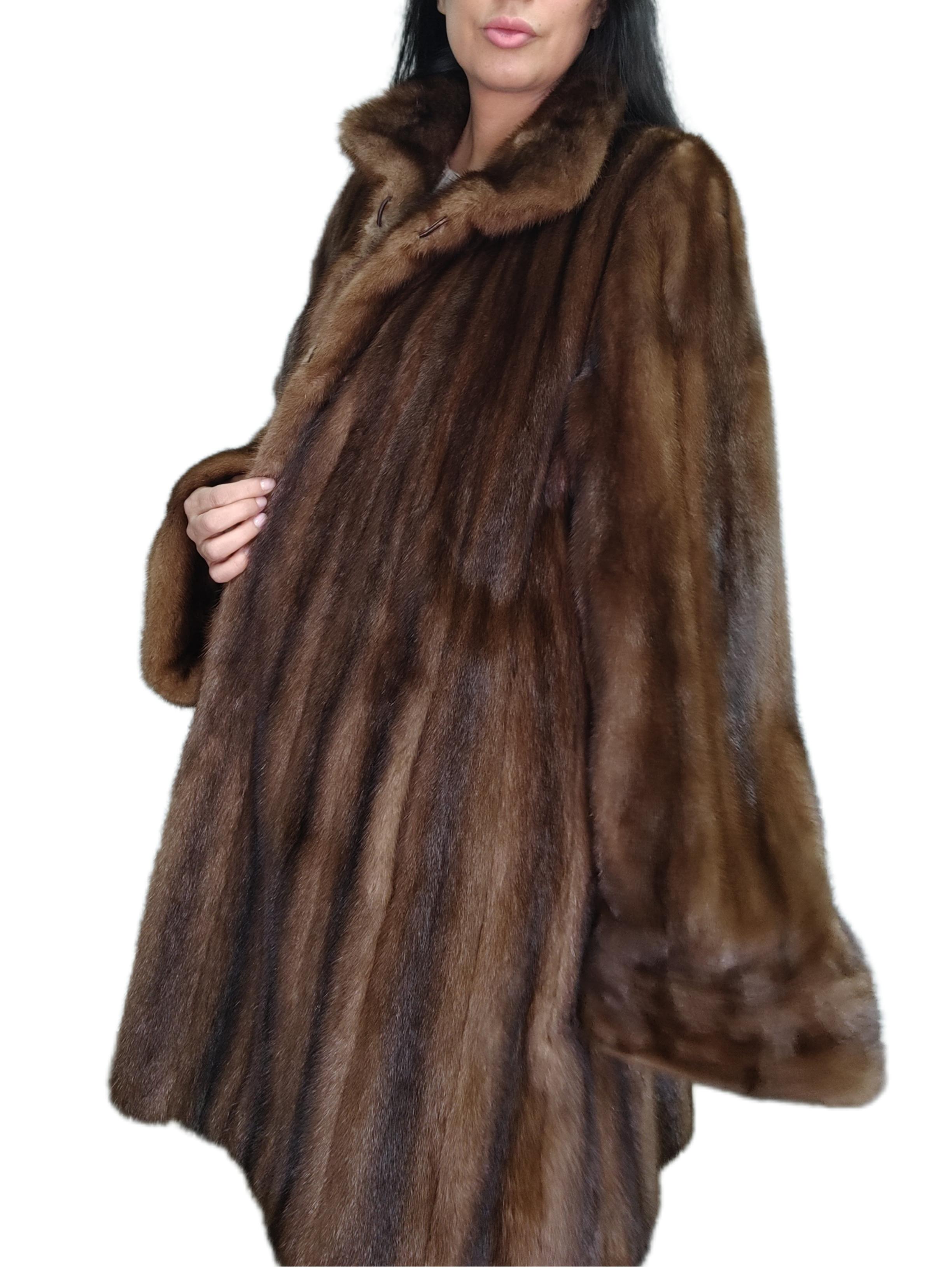 Brand New NOS Louis Ferraud Mink Fur Coat reversible size 24 2