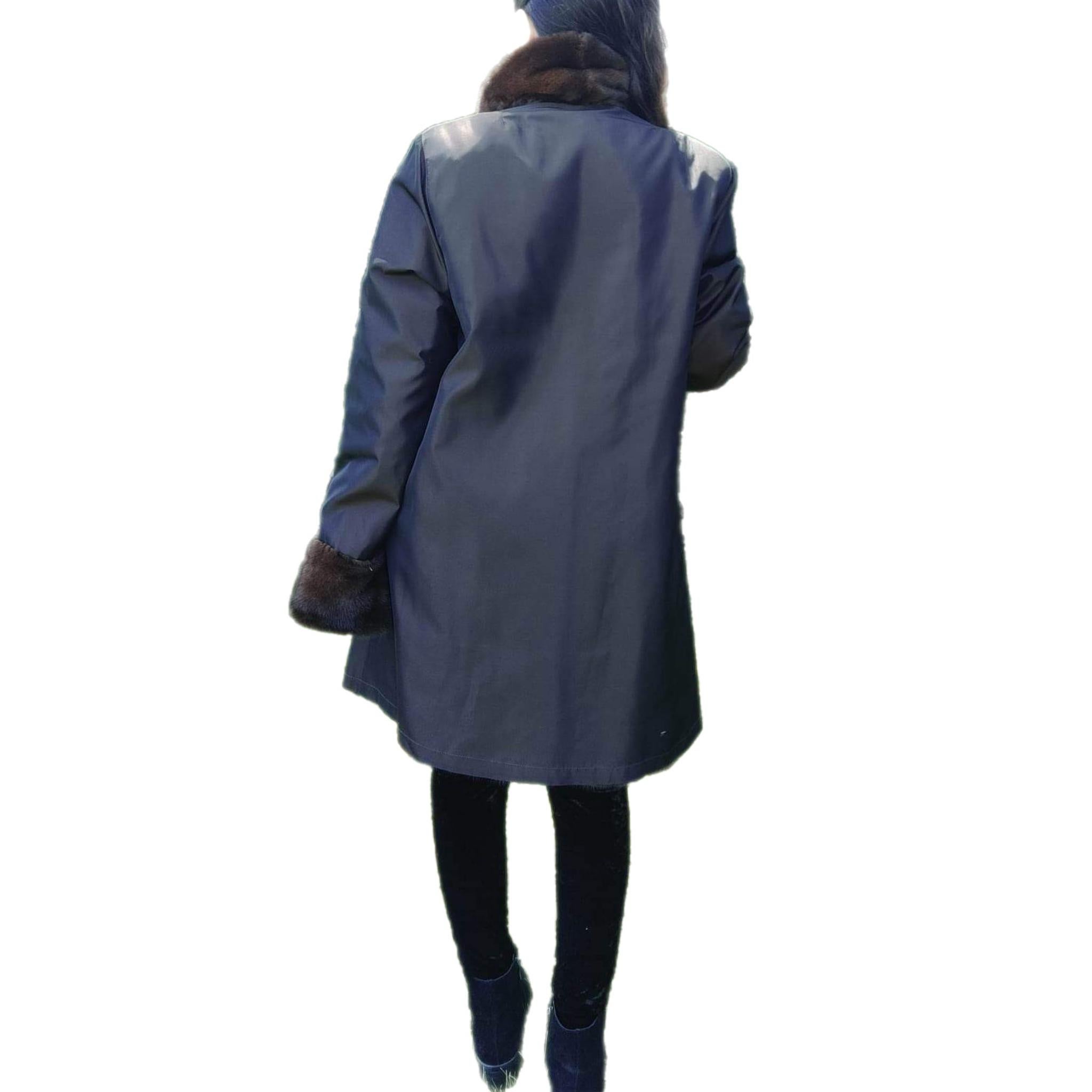 Brand New Manteau de fourrure de vison tondus réversible taille 10 (M) en vente 1