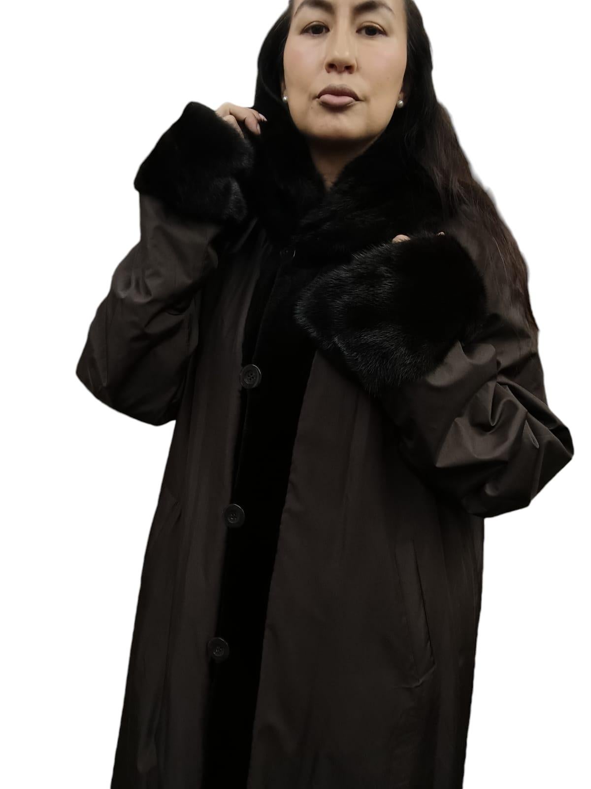 Brand New NOS Christian Dior sheared female Mink Fur Coat reversible size 20 For Sale 8